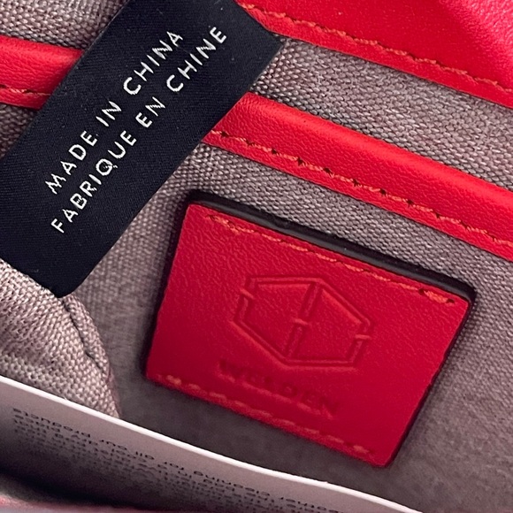 Welden Red Crossbody Bag with Geometric Design - Picture 7 of 9